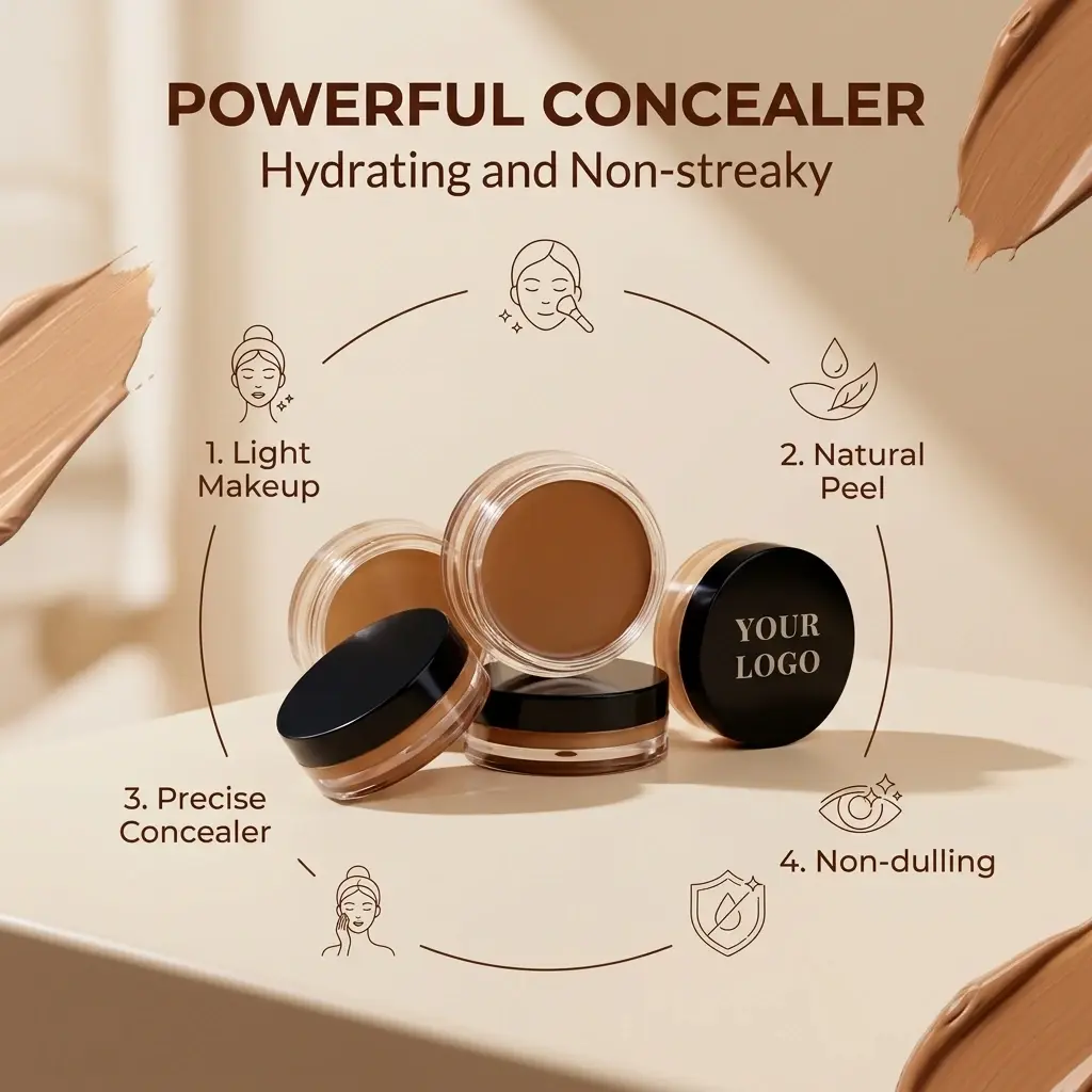 Custom Natural Matte Full Coverage Cream Concealer OEM Factory, Manufacturers