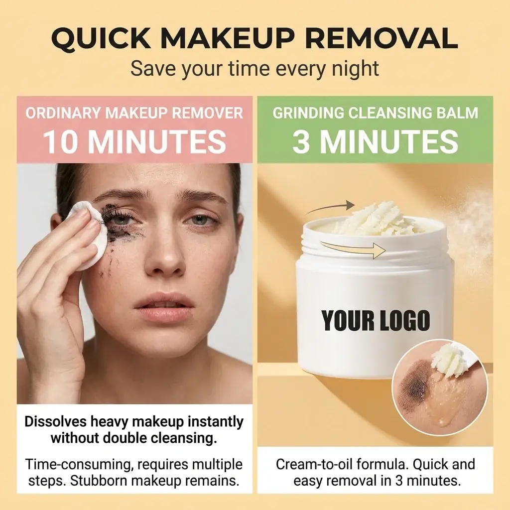 Custom China Suppliers Factory No Touch Nourishing Makeup Remover Balm with Instant Melt Technology Factory, Supplier