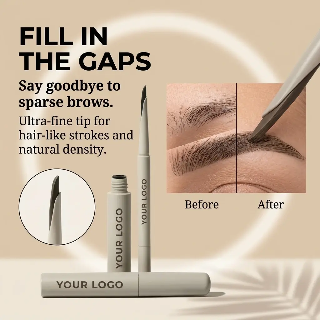 Custom Precision Dual-Action Eyebrow Pencil OEM - High-Quality China Suppliers & Factory for Reliable Eye Makeup Solutions Manufacturers, Manufacturer