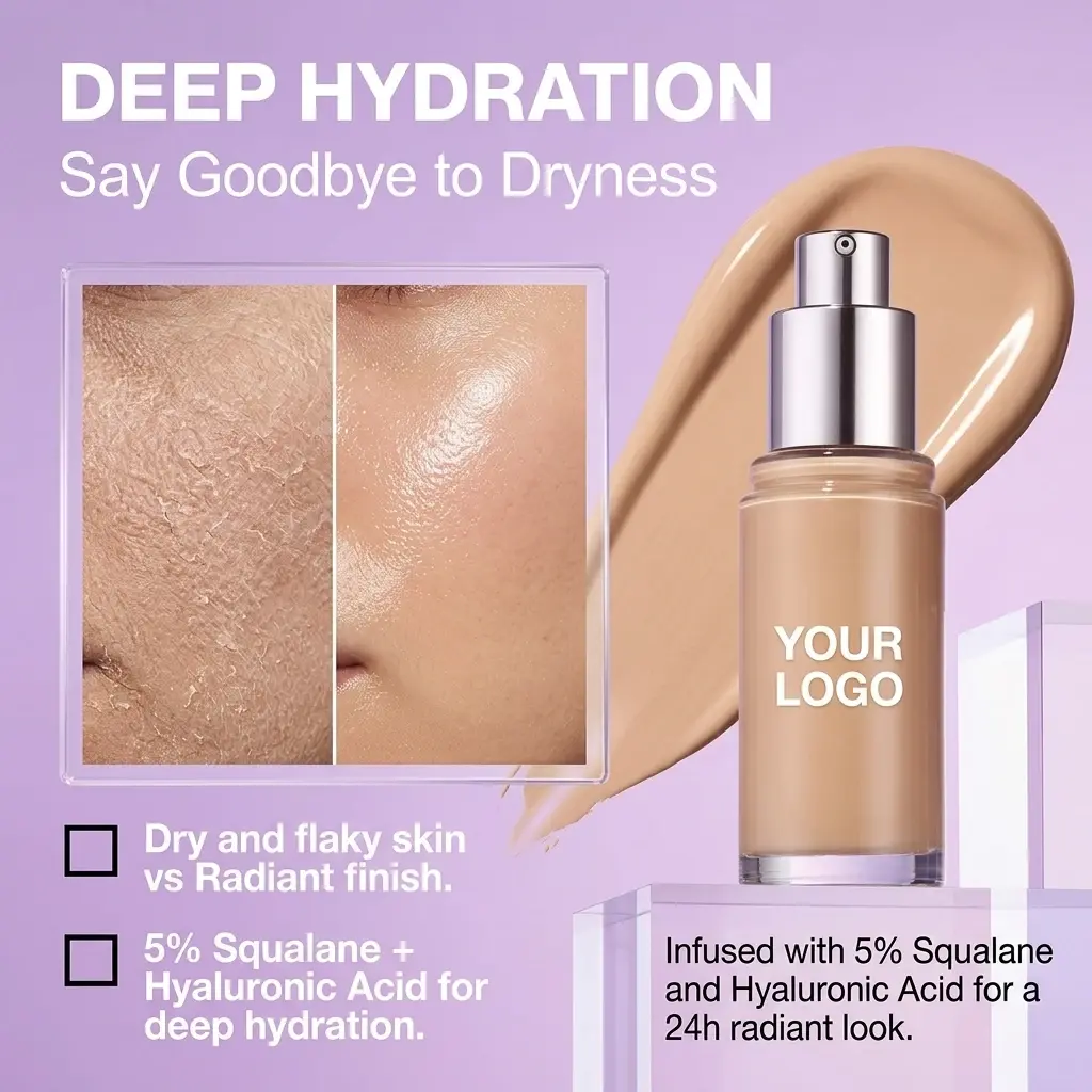 ODM Hyaluronic Acid Hydrating Foundation OEM Factory, Factories