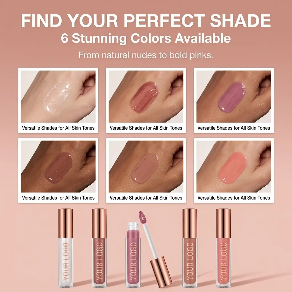 Custom Hyaluronic Acid Lip Gloss High Shine OEM Manufacturers, Factories