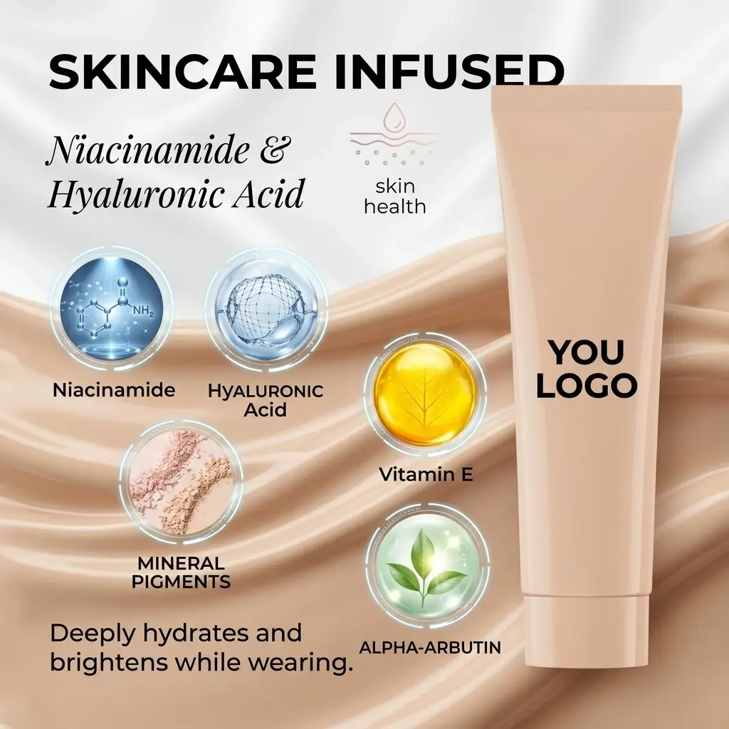Custom Tinted Moisturizer Liquid Foundation OEM Factory, Supplier