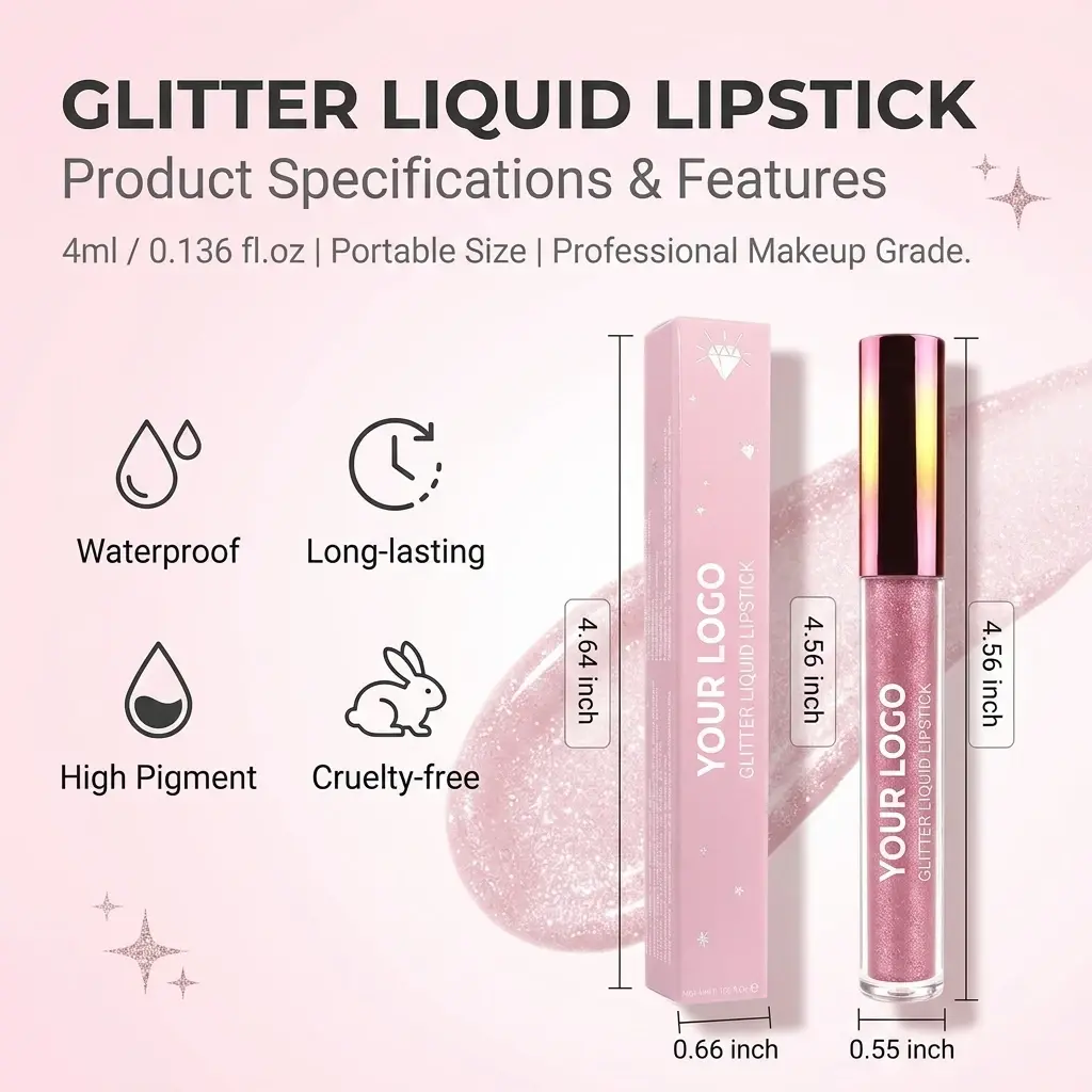 ODM Matte to Glitter Liquid Lipstick Waterproof OEM Manufacturer, Factories