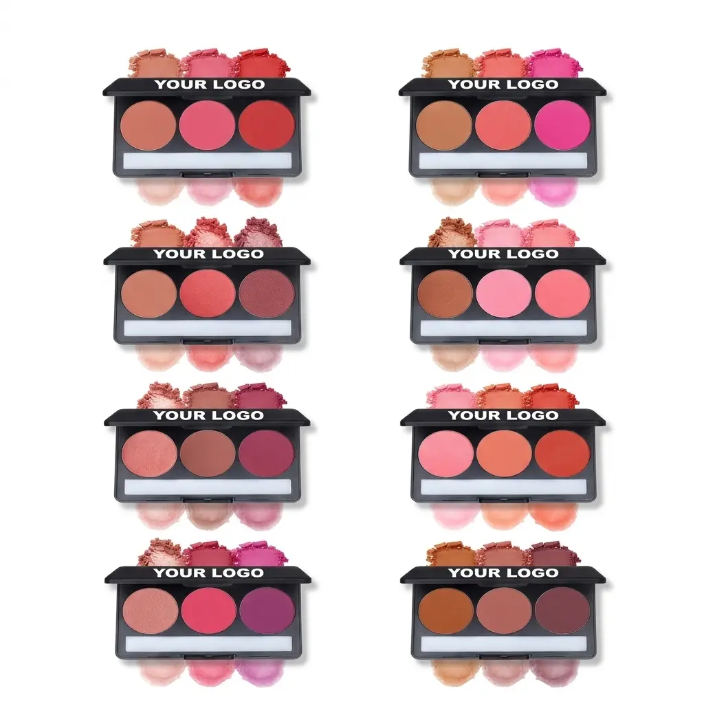 OEM Trio Color Blush Palette OEM Factory, Manufacturer