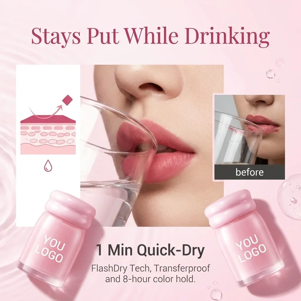 Custom Stay Lip Tint Glossy to Matte OEM Supplier, Manufacturers