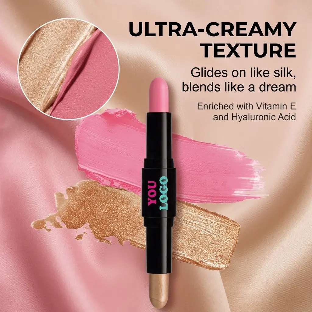 OEM Dual Blush Highlighter Stick OEM Suppliers, Manufacturers