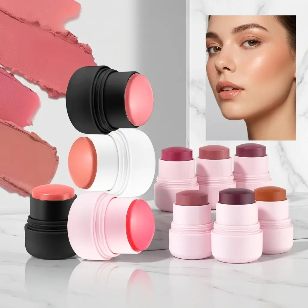 Custom Vegan Cute Tinted Pink Cream Blush Stick OEM Factory, Manufacturers