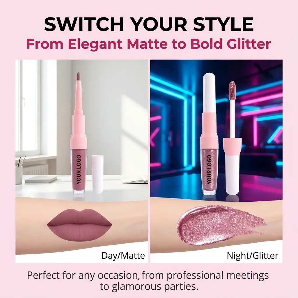 Custom 2-in-1 Metallic Lipstick & Lip Liner OEM Suppliers, Supplier
