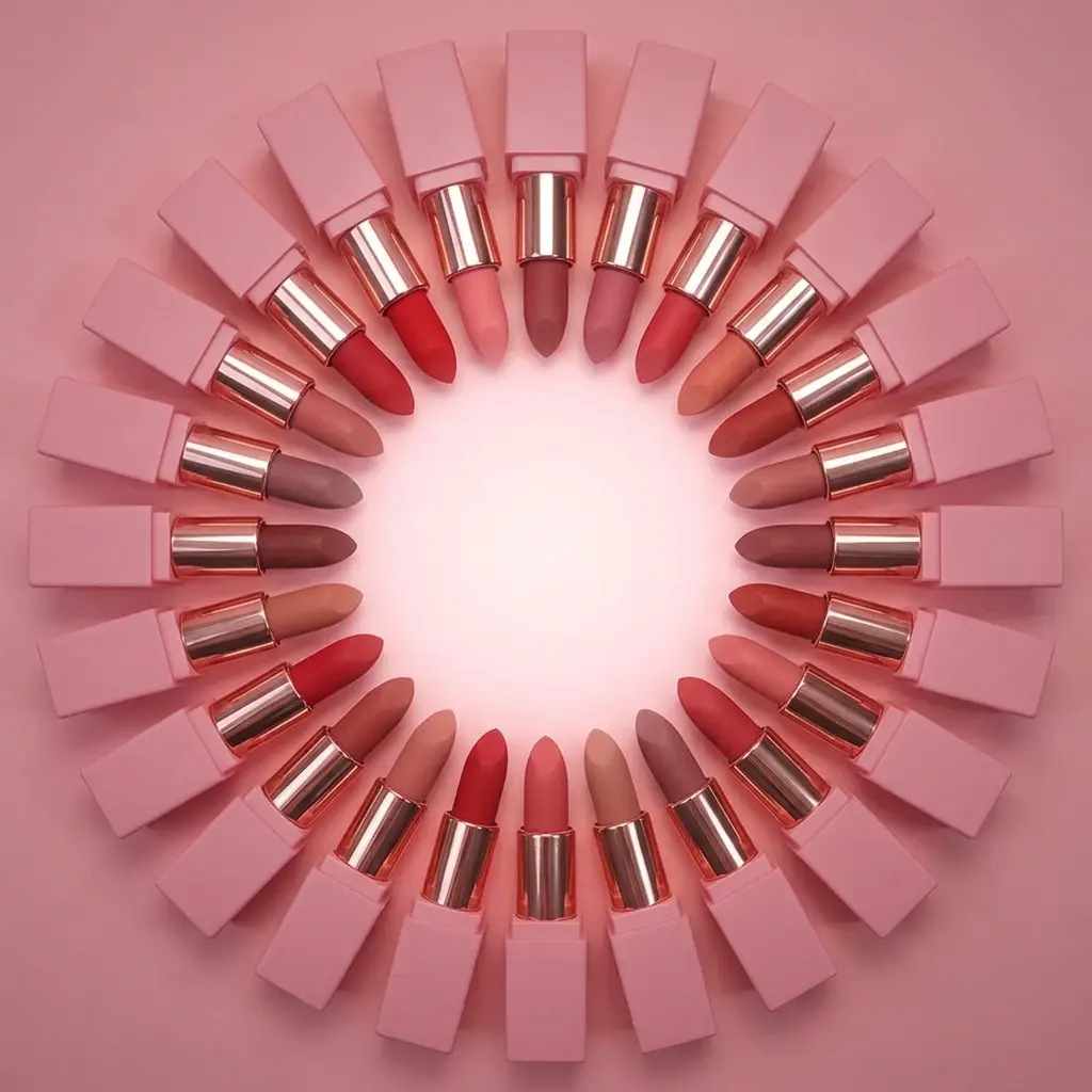 Custom Pink‑case Creamy Matte Lipstick OEM Manufacturer, Factories