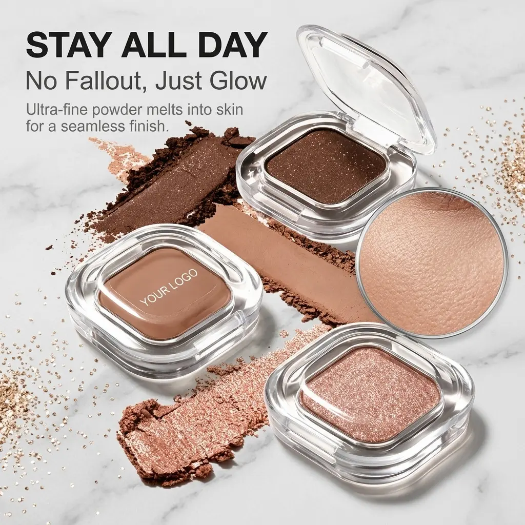 Custom Glow Single Shimmer Eyeshadow OEM Factory, Supplier