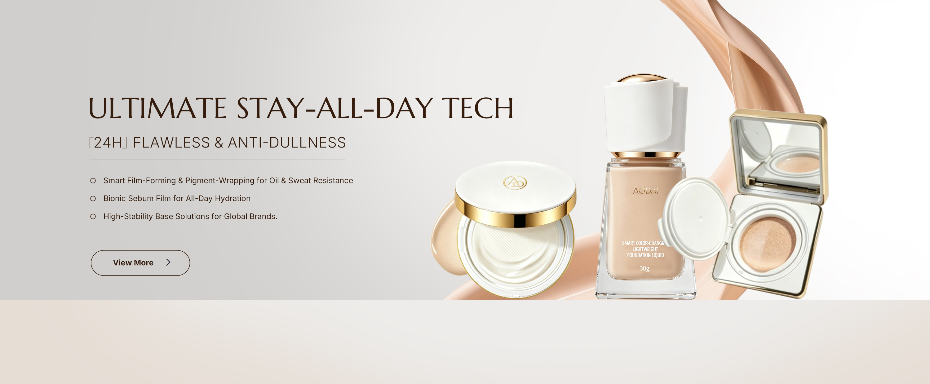 Ultimate stay-all-day long-wear makeup technology for private label brands