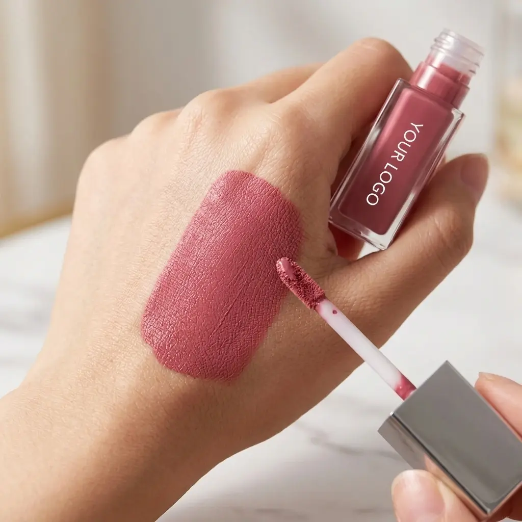 Custom Silver Square‑Bottle Tinted Lip Stain OEM Manufacturers, Manufacturer