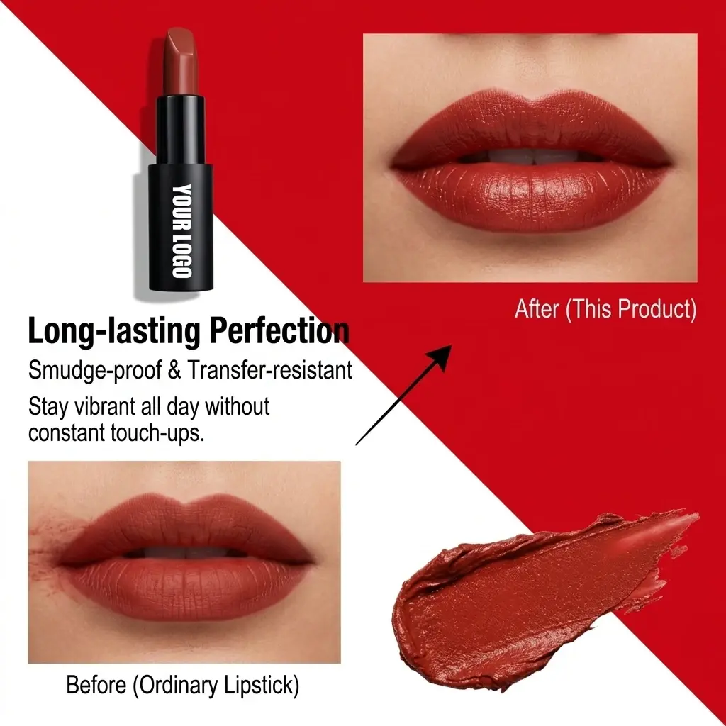 ODM Custom Waterproof Matte Lipstick | Non-Sticky, Moisturizing Vegan Formula | China Suppliers & Factory OEM Suppliers, Factories