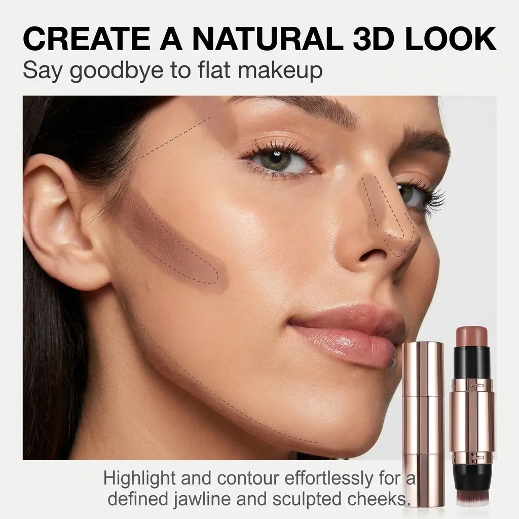 Custom Pink Cheek 2-in-1 Creamy Concealer Sticker OEM Supplier, Manufacturers