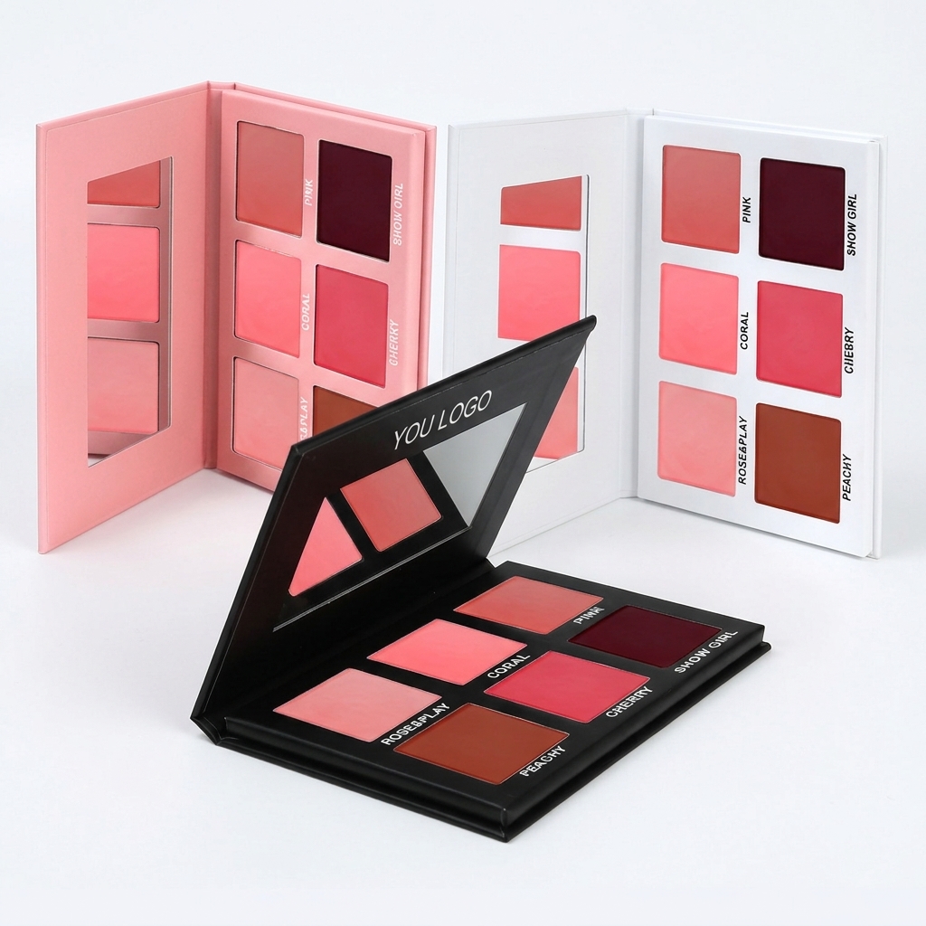 Six color blush palette OEM