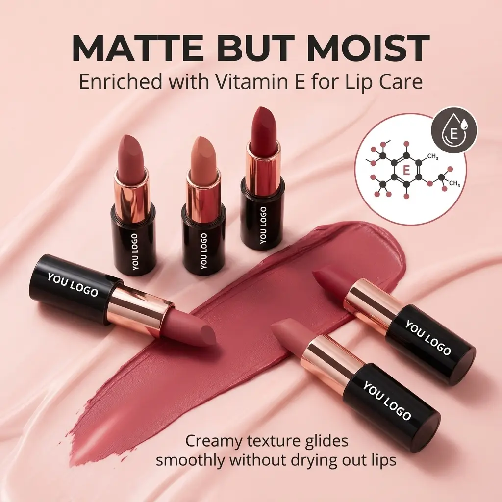 Custom Smudge Proof Matte Lipstick OEM Suppliers, Manufacturers