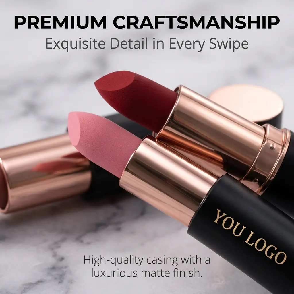 Custom Smudge Proof Matte Lipstick OEM Suppliers, Manufacturers