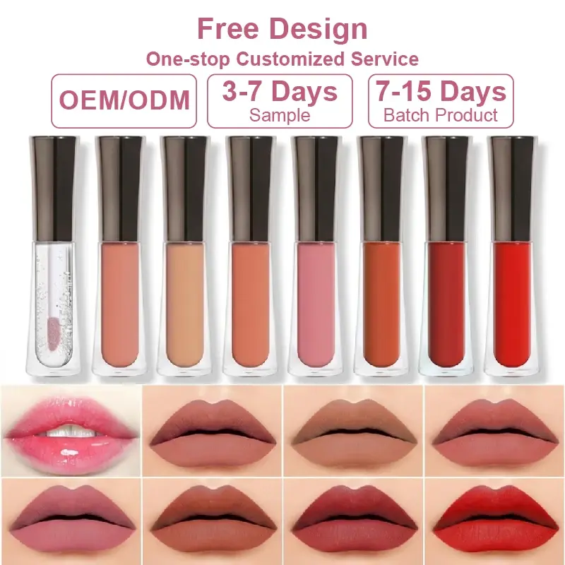 ODM 8-in-1 Lip Gloss Set OEM - China Suppliers Factory with 7 Matte Shades for Perfect Lip Color Factory, Factories