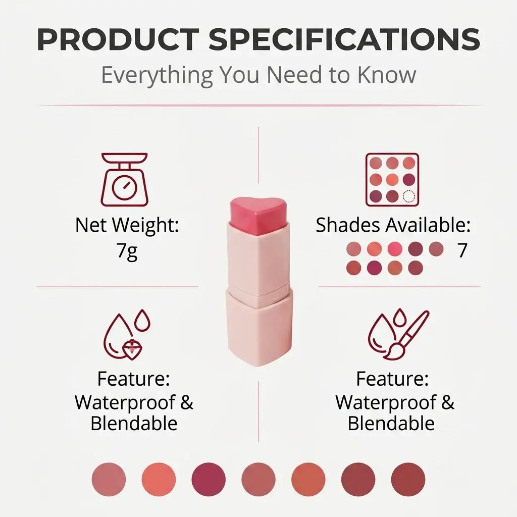OEM Heart Shape Vegan Cream Blush Stick OEM Supplier, Factories