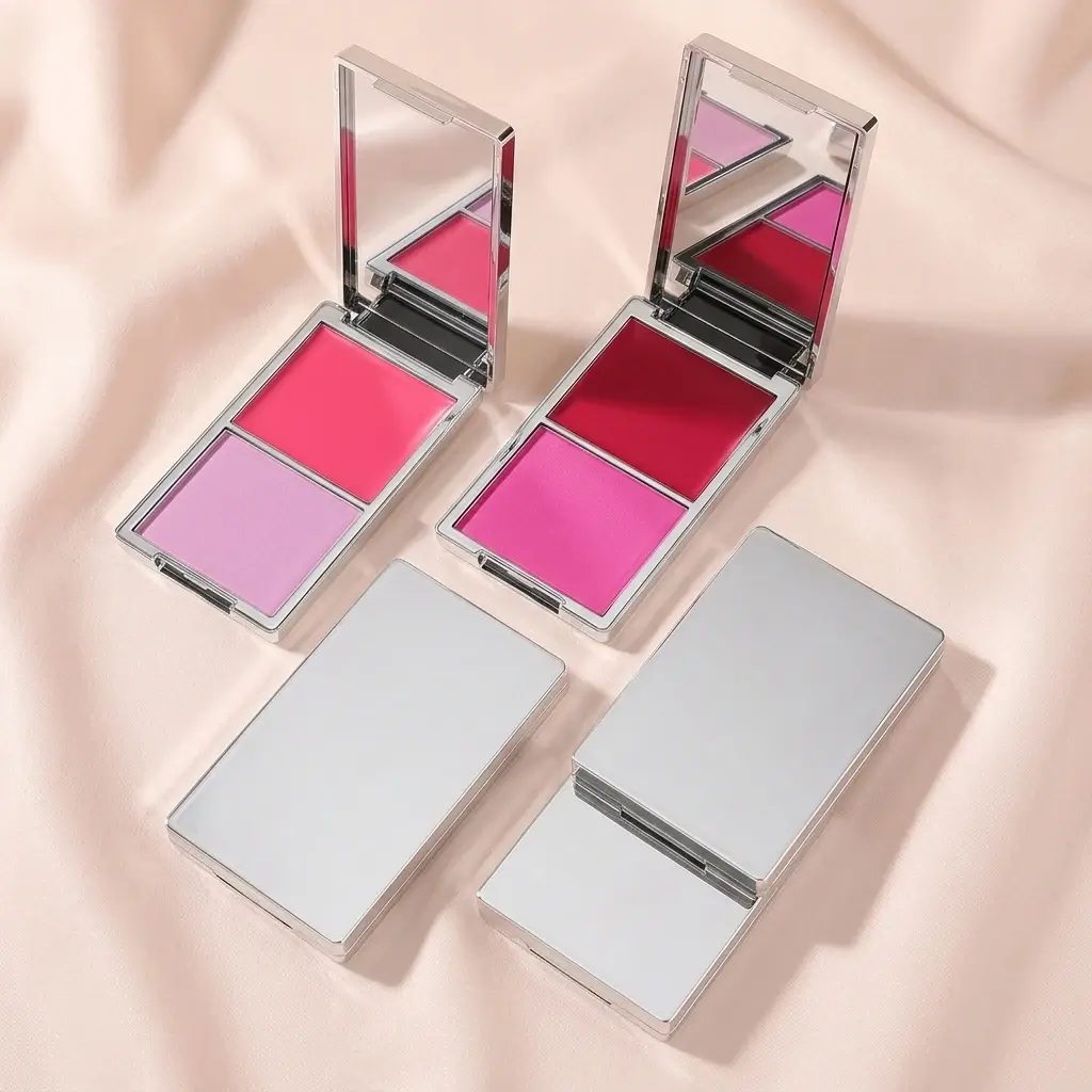Custom Wholesale Customizable Dual Color Cream Blush Palette from China Suppliers | Vegan Waterproof Blusher Factory Suppliers, Factories