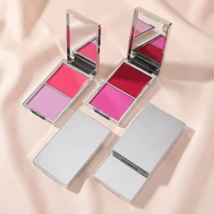 Custom Wholesale Customizable Dual Color Cream Blush Palette