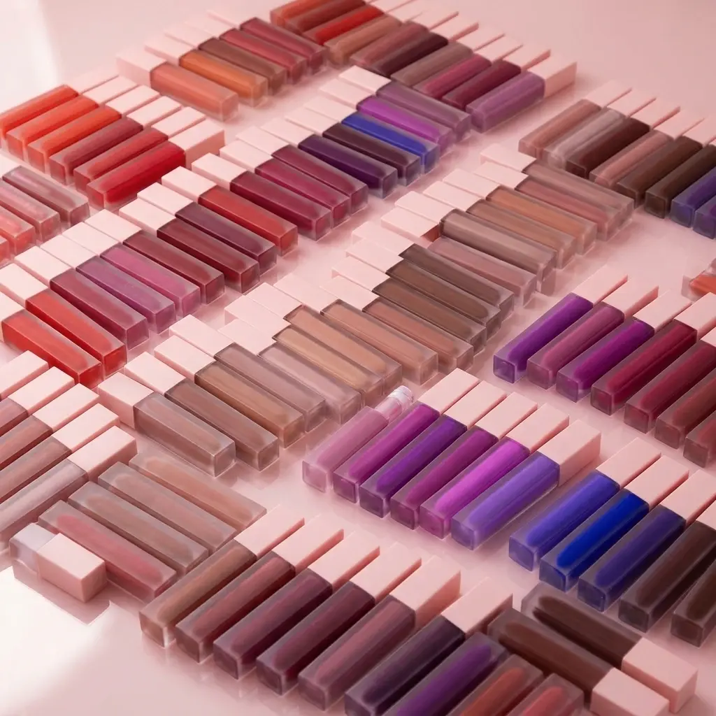 Custom Pink‑cap Frosted Square Matte Liquid Lipstick OEM Manufacturers, Manufacturer