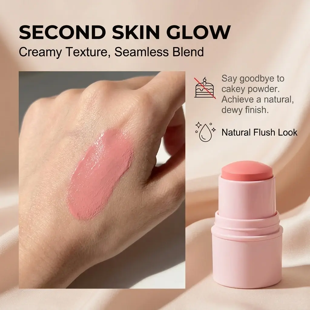 Custom Vegan Cute Tinted Pink Cream Blush Stick OEM Factory, Manufacturers