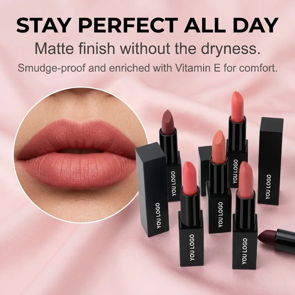 OEM Long Wear Matte Lipstick OEM Supplier, Manufacturer