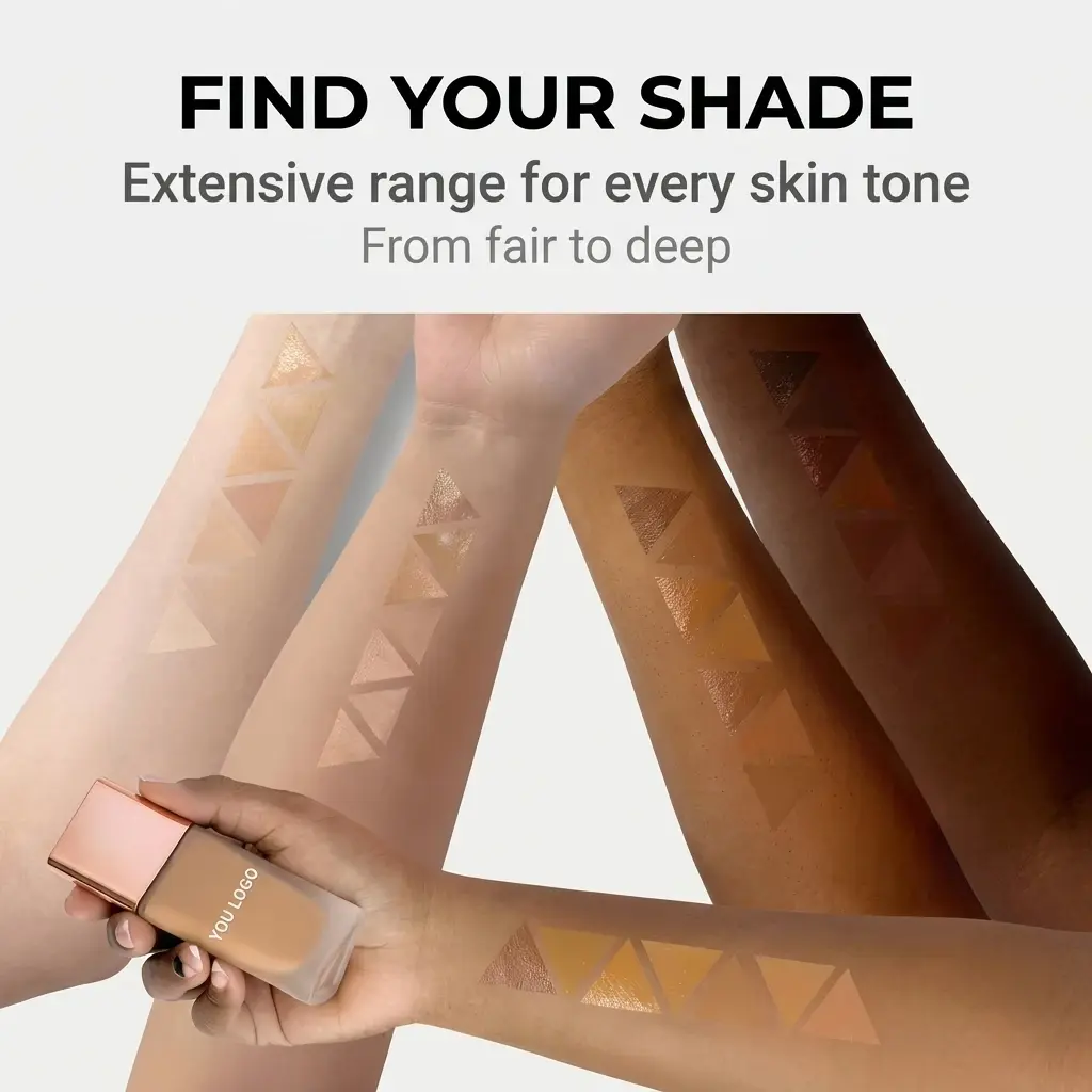 Custom Multi Shade Full Coverage Foundation OEM Supplier, Manufacturer