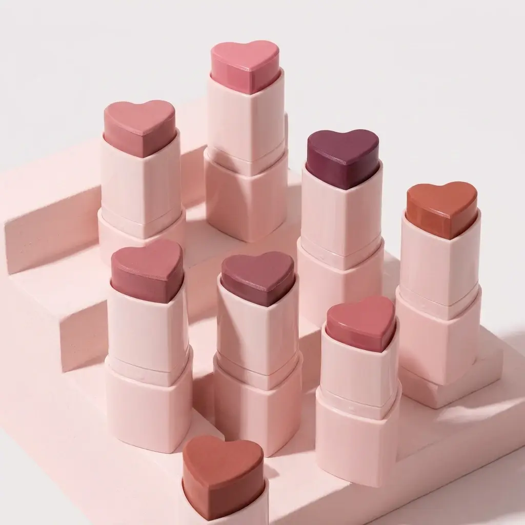 OEM Heart Shape Vegan Cream Blush Stick OEM Supplier, Factories