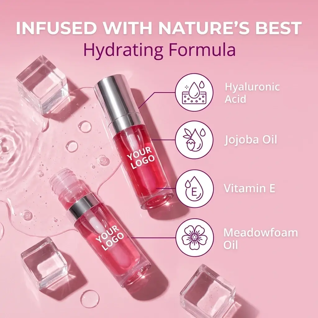 Custom Intense Hydration Lip Glow Oil OEM Supplier, Factories