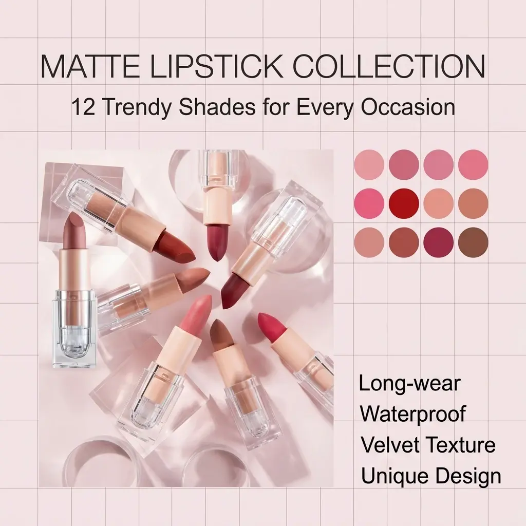 OEM Clear‑tube Velvet Matte Lipstick OEM Supplier, Manufacturers