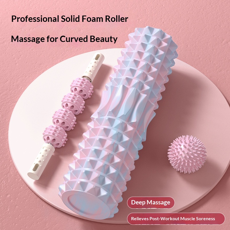Rolling Massage Gadget Moon-Shaped Yoga Stick Home Solid Foam Roller Equipment For Relaxing Leg
