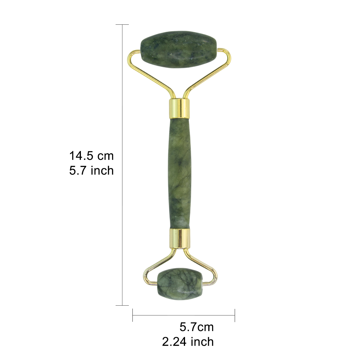 Custom Logo Facial Massage Tool Jade Massager Roller Set Green Xiuyan Gua Sha Stone Jade Roller for Face