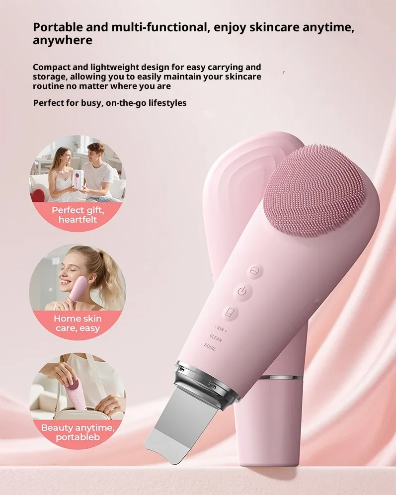 Deep Cleansing Rechargeable Silicone Face Scrubber Pore Purifying Improve Skin Issues Brightening Skincare Electric Beauty Device Facial Cleansing Brush