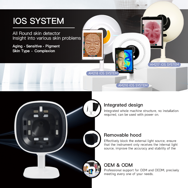Professional Intelligent Full Face Scanner Facial Skin Analyzer Beauty Salon Equipment