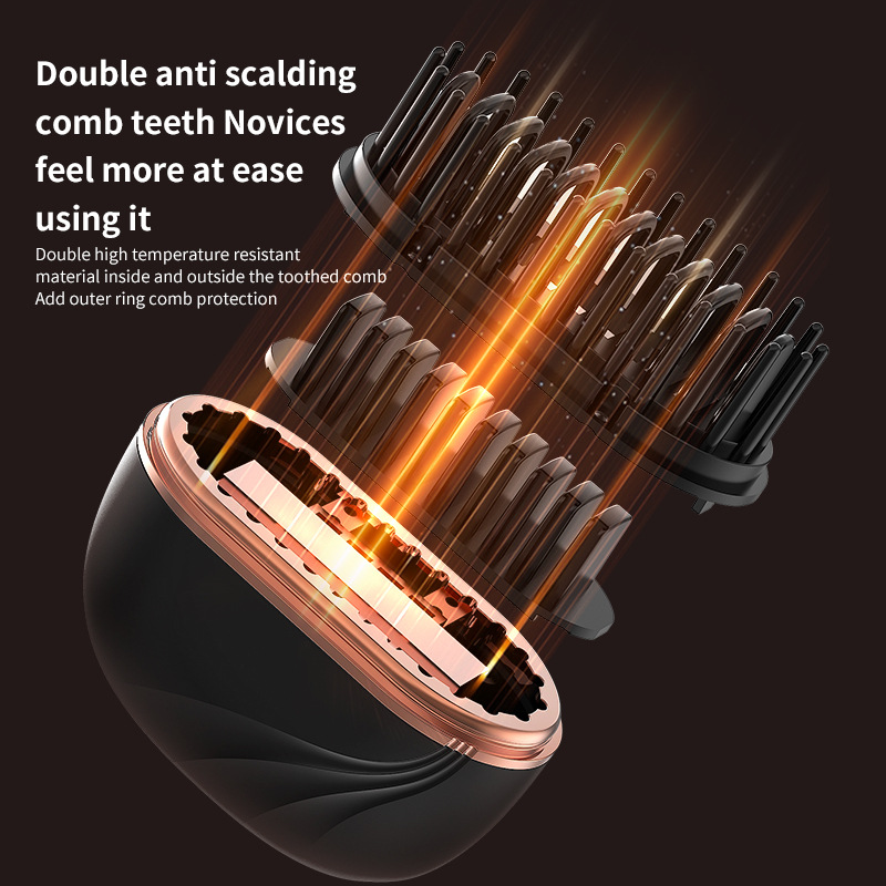 Cordless Mini Hair Straightener Brush Rechargeable Portable Hair Straightener Brush Fast Heating Hot Comb 3-Speed Temperature