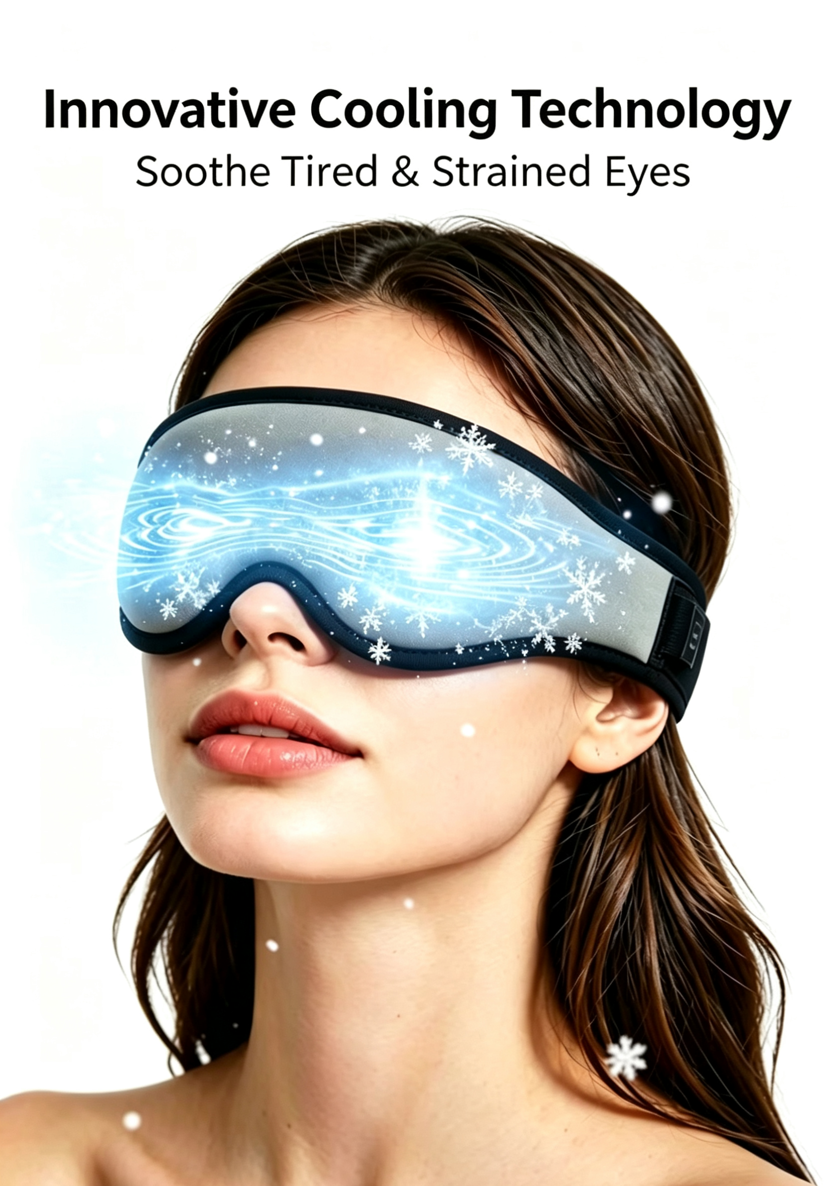 Hot Cold Therapy Eye Massager, Lightweight, Adjustable Strap, for All Head Sizes Eye Massager