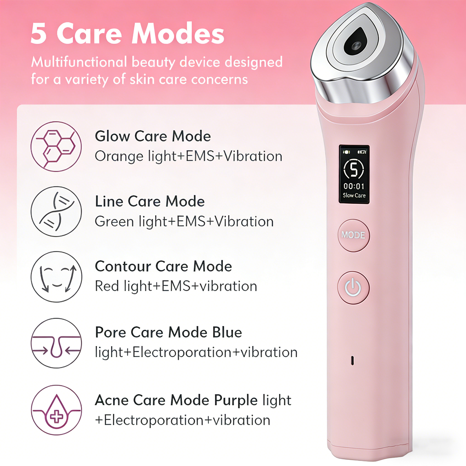 New 2026 Korea 6 in 1 Ager Booster Pro Wand Multifunctional Facial Skin Therapy Lights Beauty Equipment
