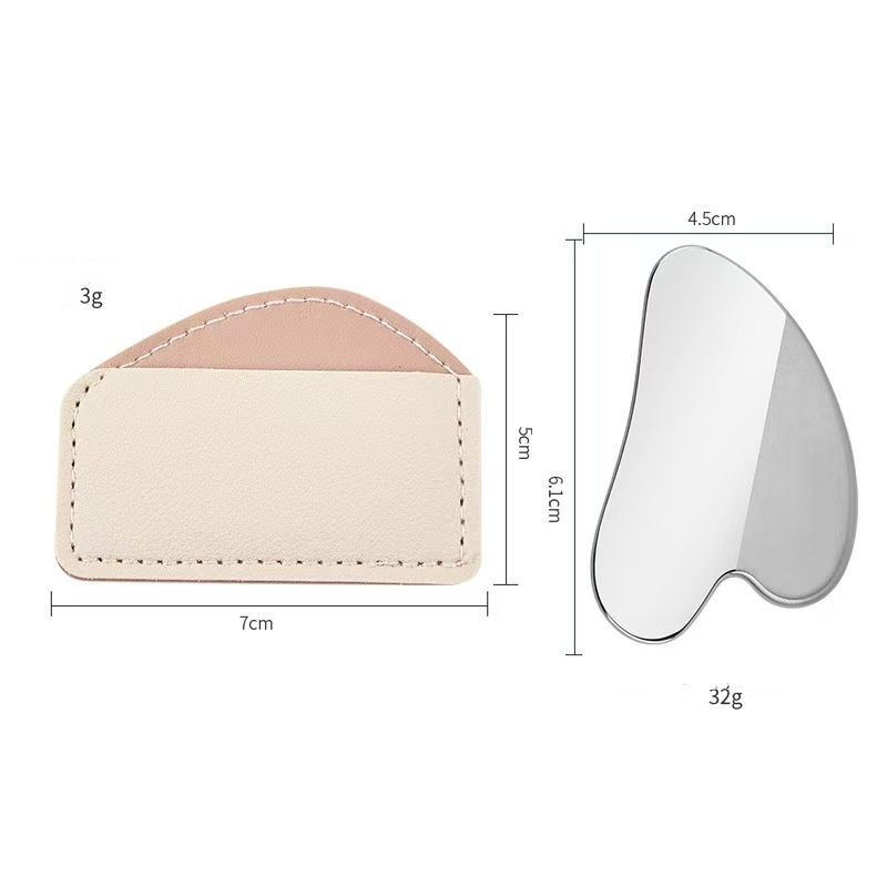 Rose Milare Customized Stainless Steel Heart-Shaped Facial Full Body Shaving Beauty Board Massage Tool For Home Use Model