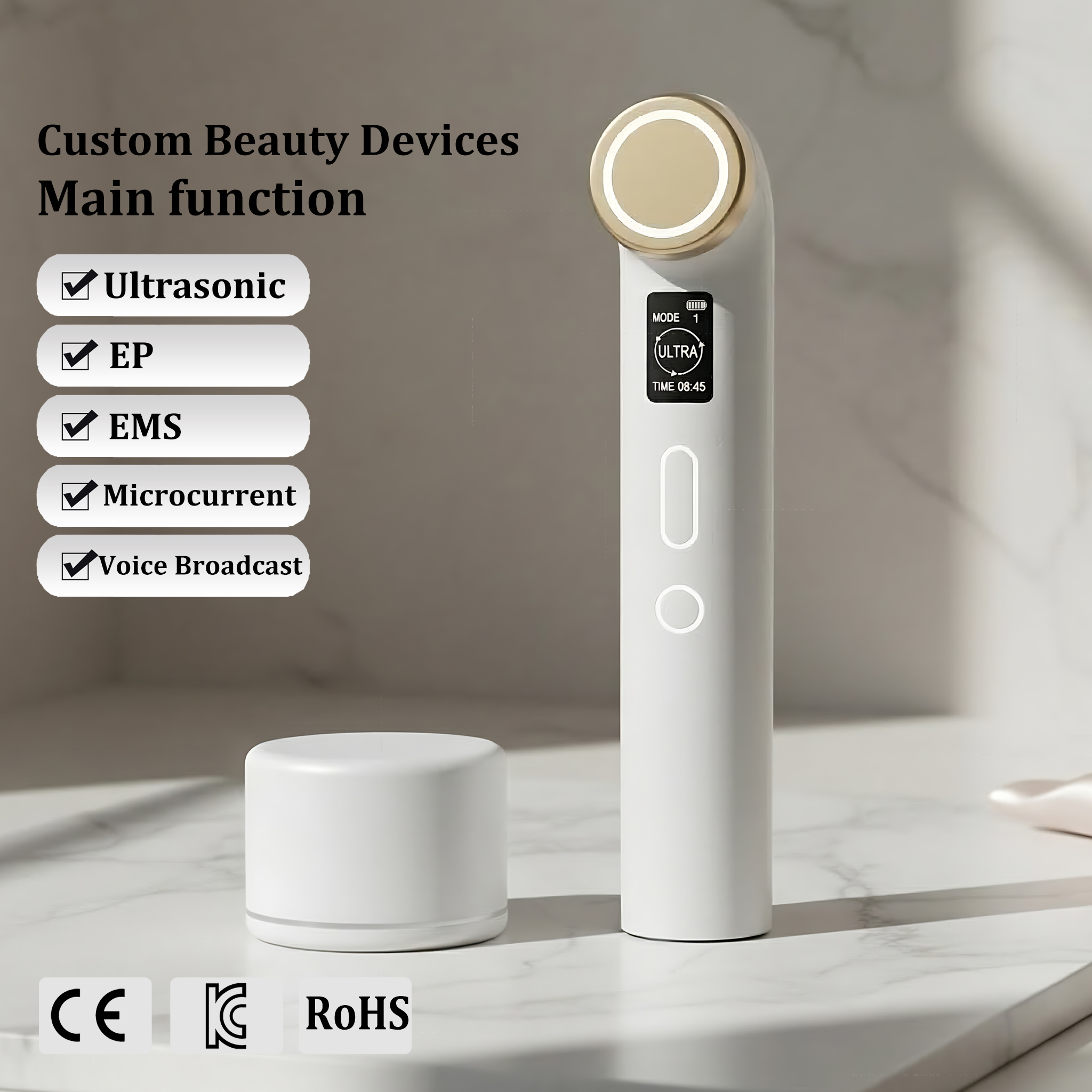 Advanced Stainless Steel Hand Held Face Lift Device with Custom Design-Professional OEM Factory Providing 2H Mockup Services