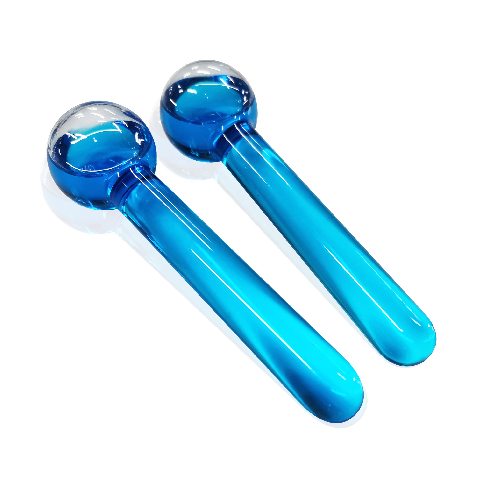 Custom Private Label Glass Ice Globes Beauty Massage Freezer Cooling Facial Tool Face Lift Skin Tightening Free Ice Globes