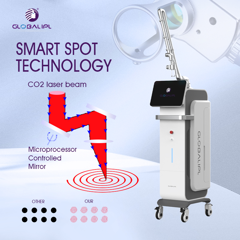 Professional Stationary CO2 Fractional Laser Machine For Skin Rejuvenation Wrinkle Reduction Acne Scar Removal Skin Tightening