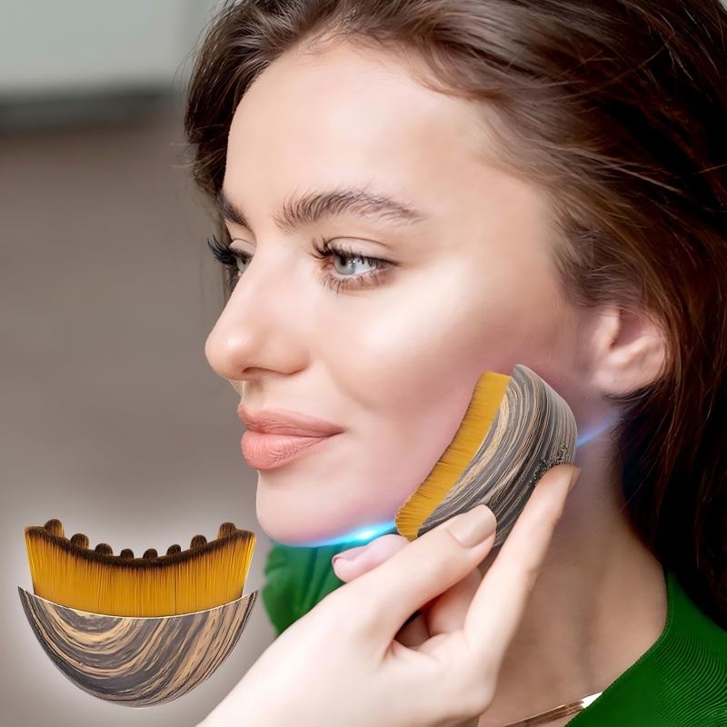 Custom Logo Contour Face Brush Lymphatic Drainage Massager Tool Dry Brushing Face Brush Chin Jawline Sculpting Fits Skin