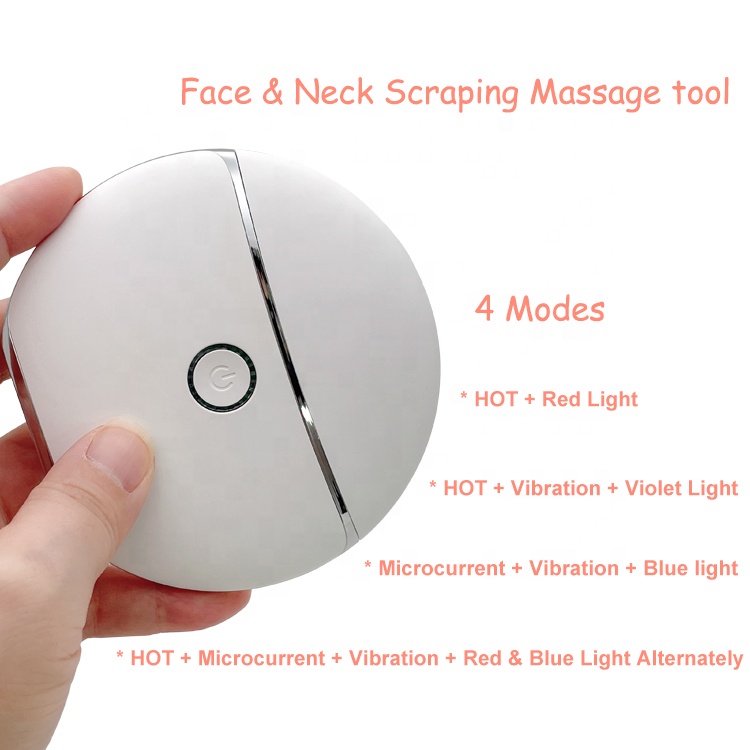 Private Label Electric Face Neck Lifting Massager USB Rechargeable Anti-aging Machine Guasha Massage Tool Face Lifting Device