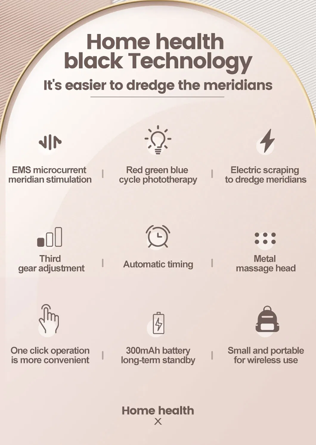 EMS Microcurrent Vibration Head Massager Eye Massage Facial Lift Body Guasha Machine