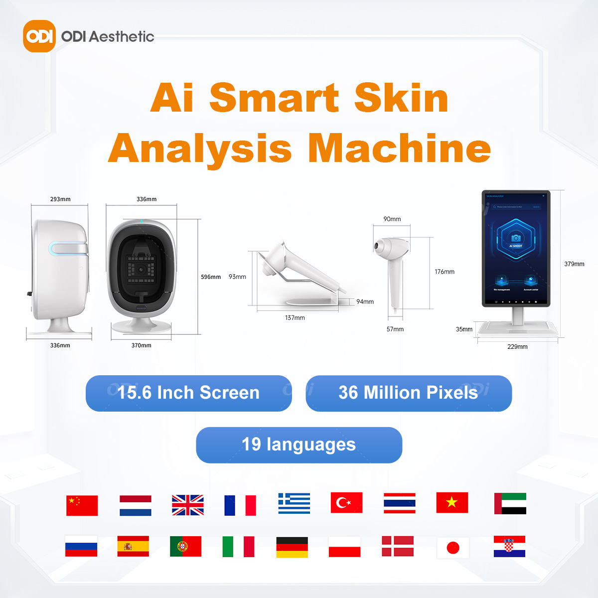 2026 Trend 2 in 1 Skin and Hair Analysis Health Management for Beauty Spa New Ai Skin Analysis Machine