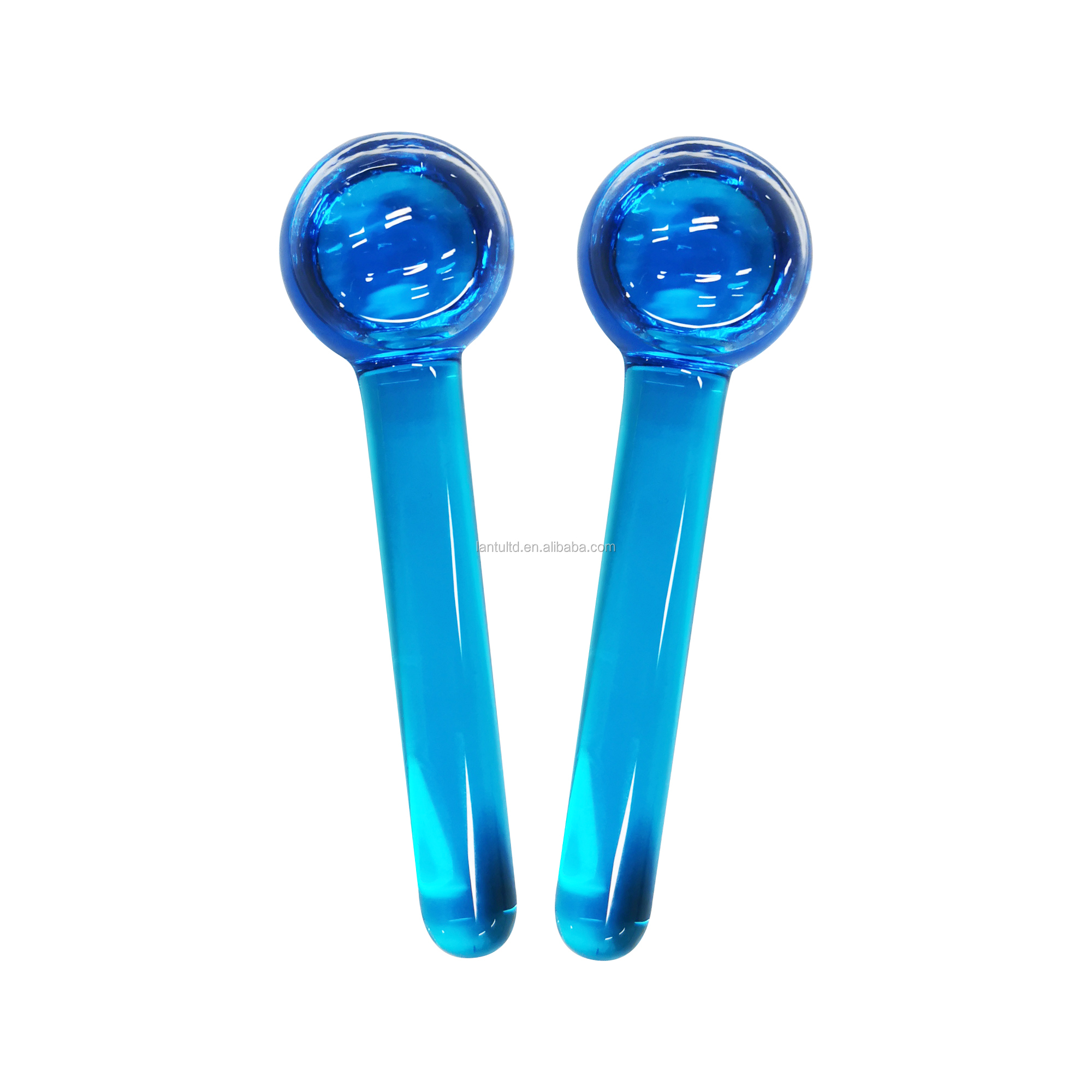 Custom Private Label Glass Ice Globes Beauty Massage Freezer Cooling Facial Tool Face Lift Skin Tightening Free Ice Globes