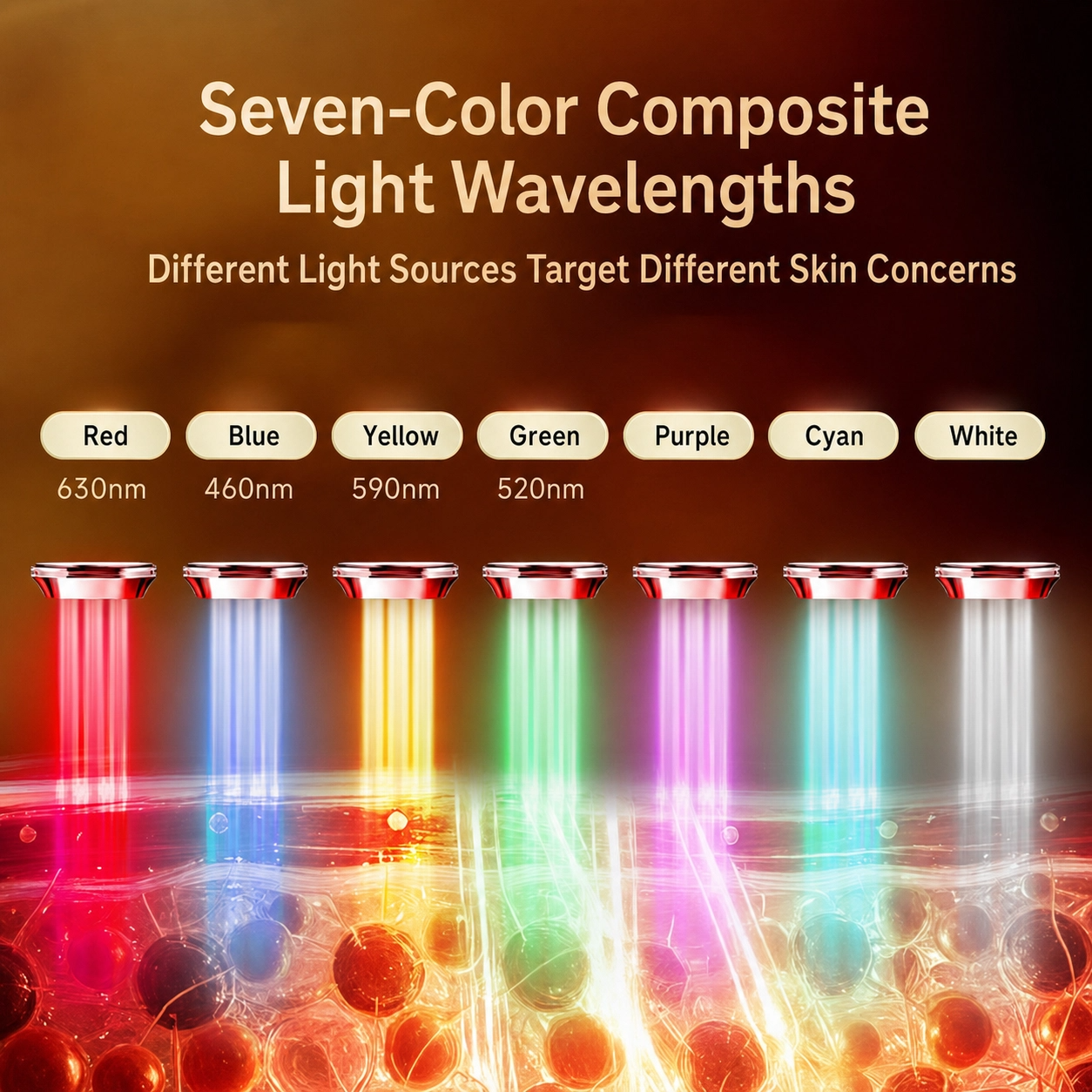 New Arrival 7 Colors USB Rechargeable Facial Massager Professional Home Use Anti-Aging Skin Ice Pack Wireless Remote Control