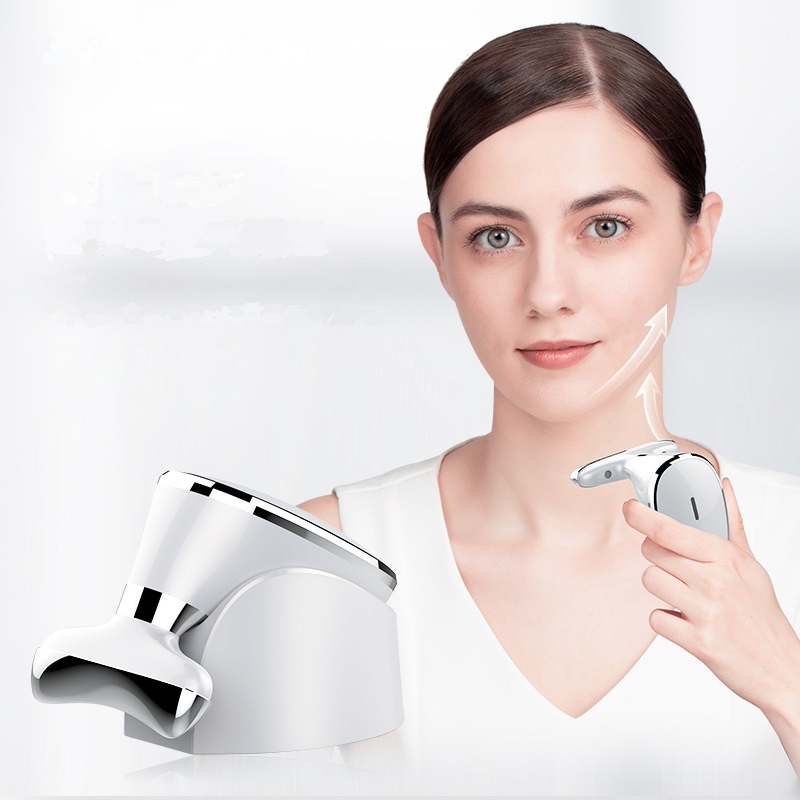 Portable 5-in-1 Microcurrent Face Lift Machine Constant Temperature Heating High Frequency Vibration New Massager Neck Massage